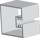 small frame extrusions 3 square post
